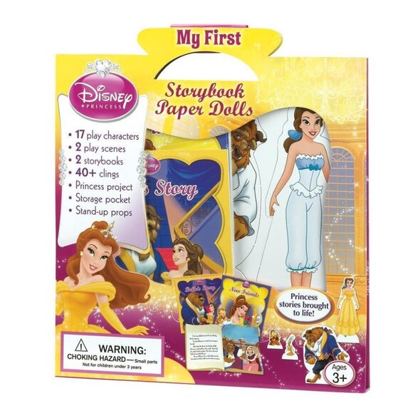 3/$20 Disney Princess Belle Beauty and the Beast Paper Dolls Storybook 2in1 Book - Picture 1 of 2